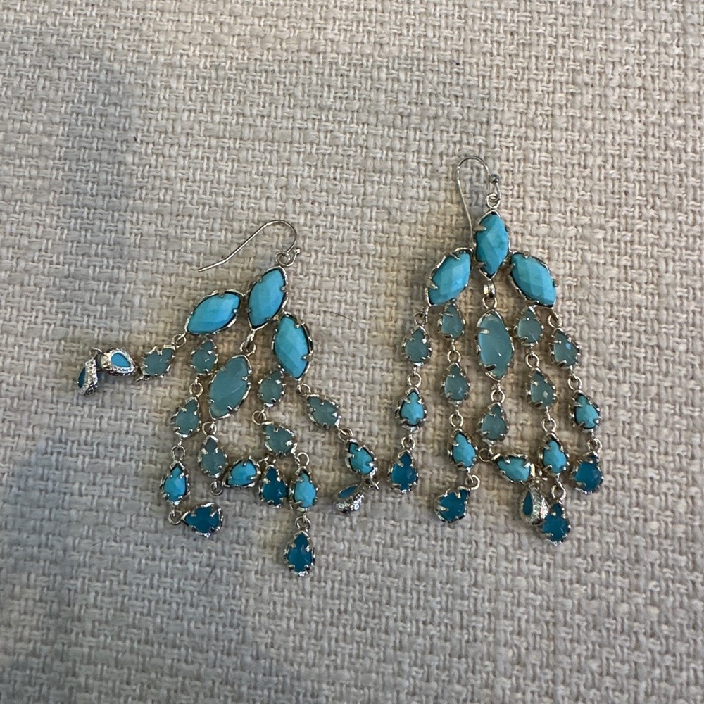 Kendra Scott multicolored blue drop earrings
